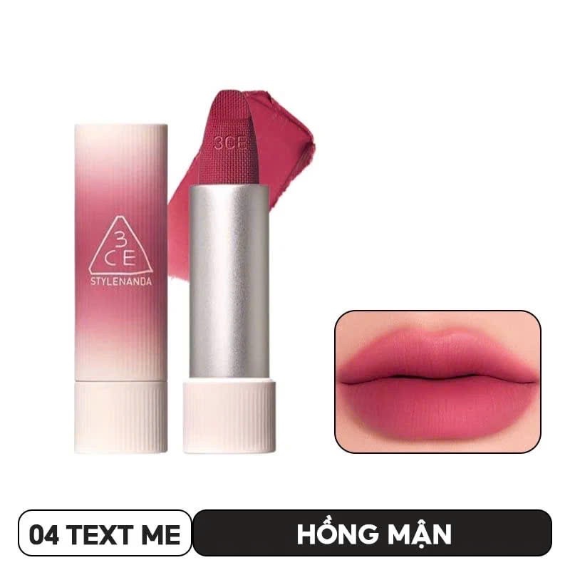 Son Thỏi Mềm Môi 3Ce Cashmere Hug Lipstick #04 Text Me