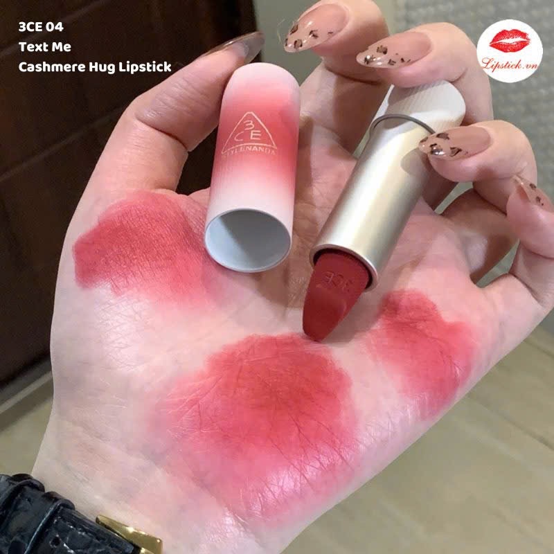 Son Thỏi Mềm Môi 3Ce Cashmere Hug Lipstick #04 Text Me
