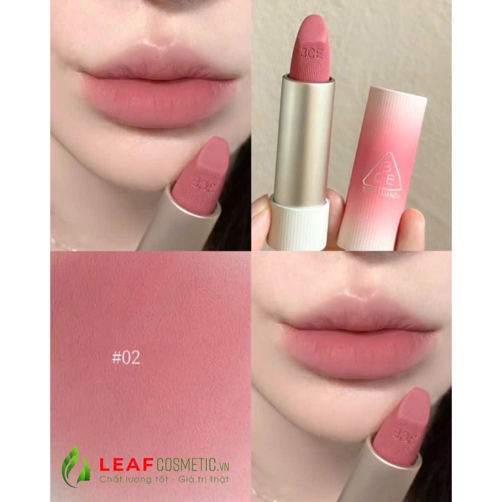 Son Thỏi Mềm Môi 3Ce Cashmere Hug Lipstick #02 Pure Blending