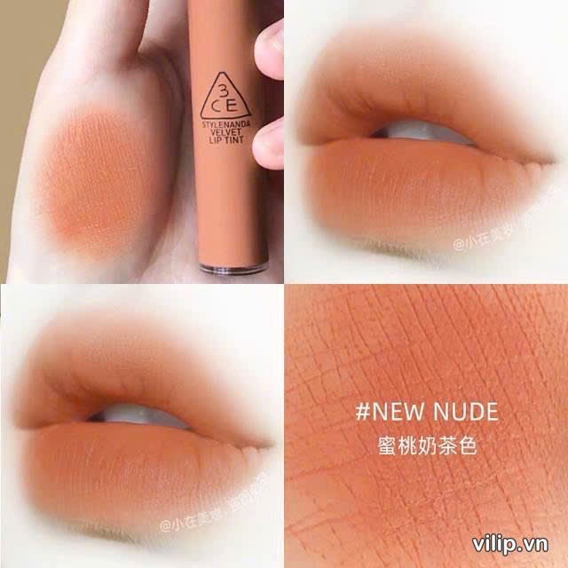 Son Kem Nhung Mịn 3Ce Velvet Lip Tint #New Nude