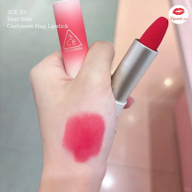 Son Thỏi Mềm Môi 3Ce Cashmere Hug Lipstick #03 Your Side