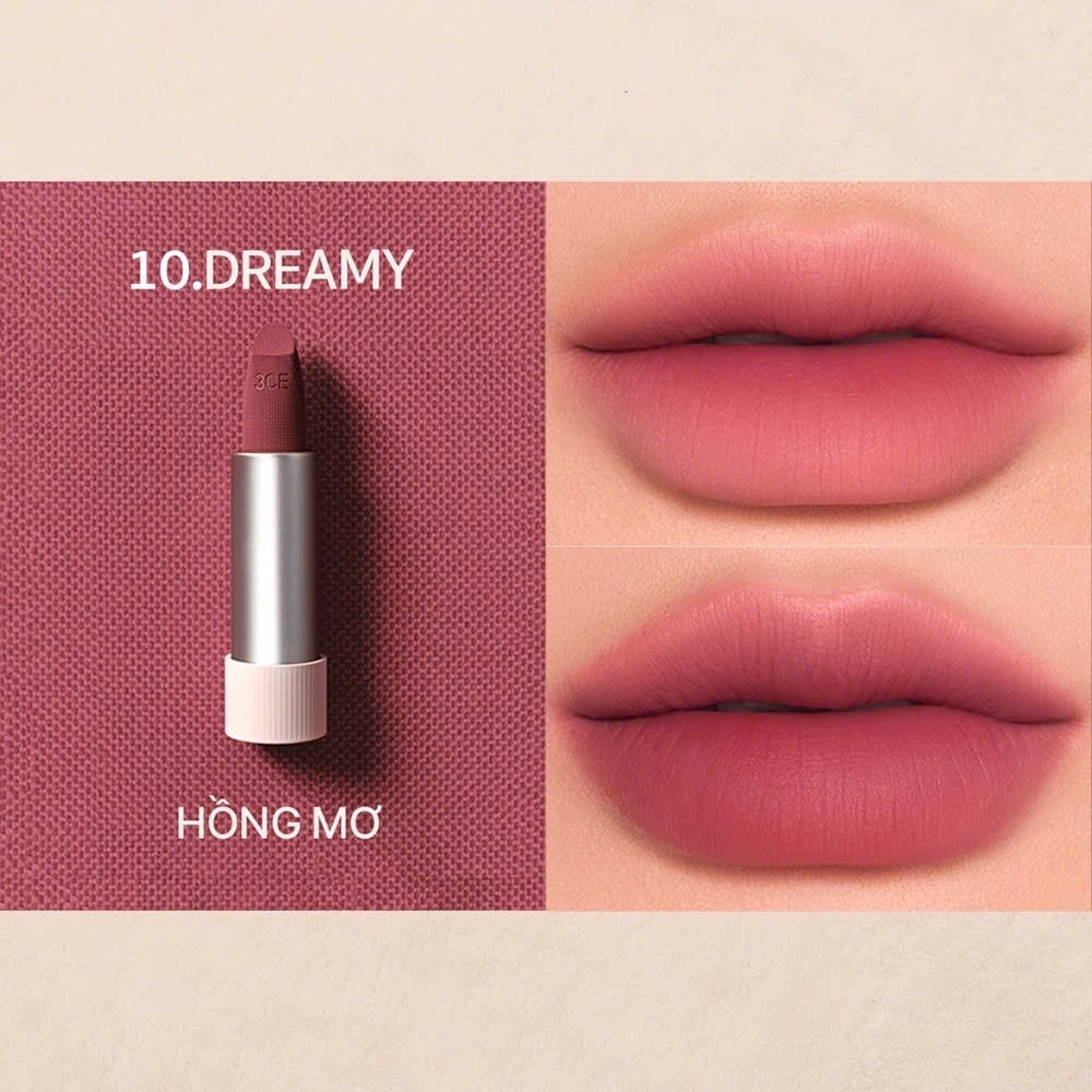 Son Thỏi Mềm Môi 3Ce Cashmere Hug Lipstick #10 Dremy