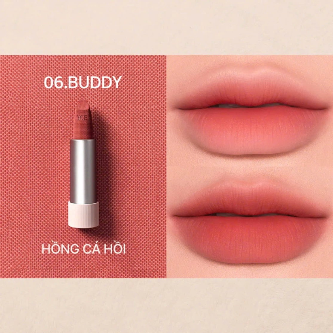 Son Thỏi Mềm Môi 3Ce Cashmere Hug Lipstick #06 Buddy