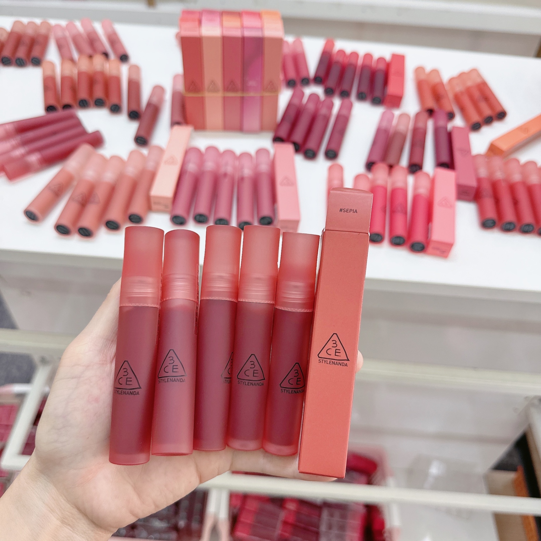 Son Kem Lì 3Ce Blur Water Tint #Sepia
