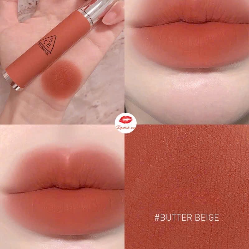 Son Kem Bùn 3Ce Hazy Lip Clay #Butter Beige