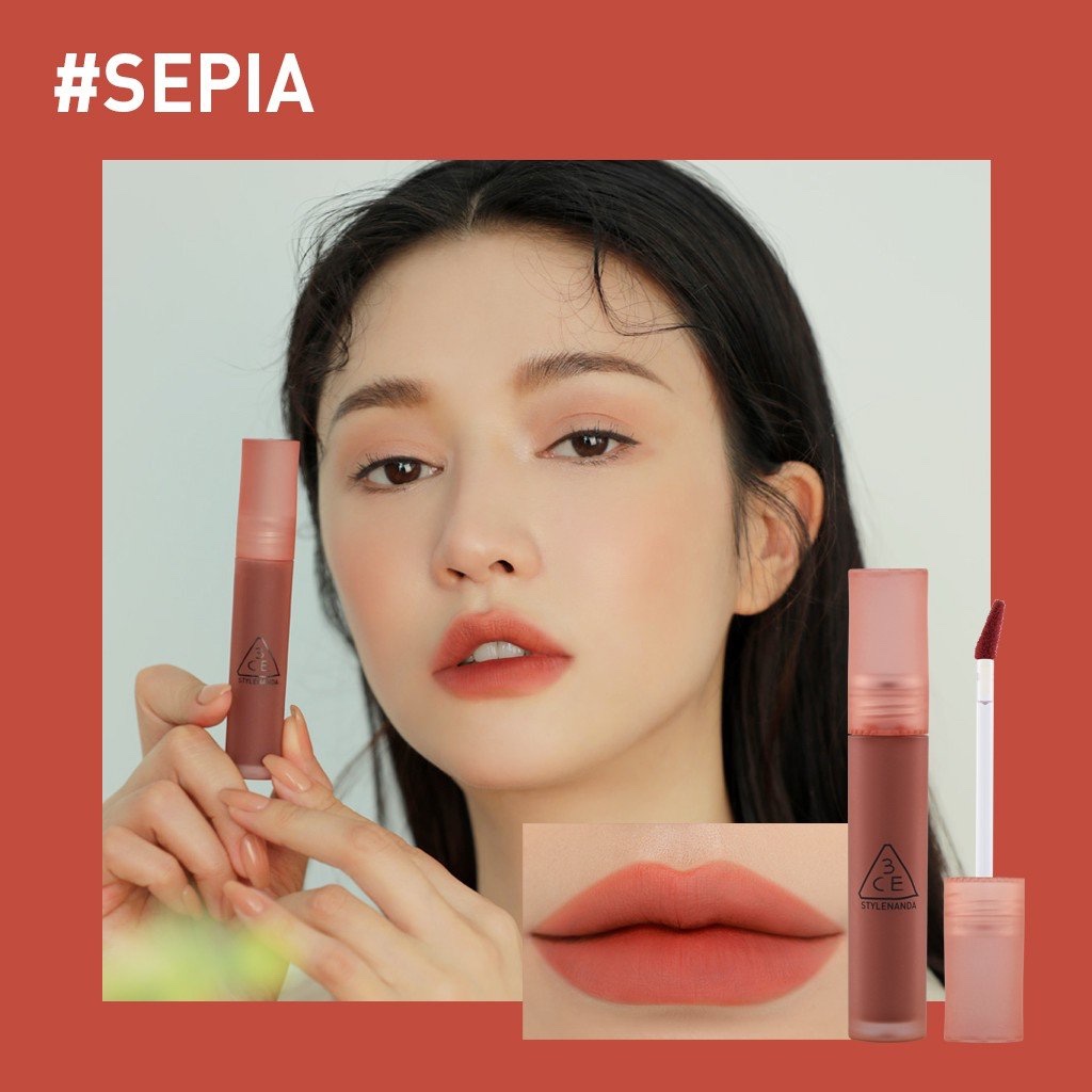 Son Kem Lì 3Ce Blur Water Tint #Sepia