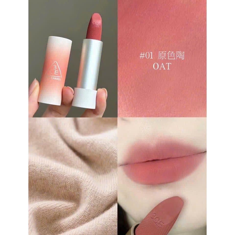 Son Thỏi Mềm Môi 3Ce Cashmere Hug Lipstick #01 OAT