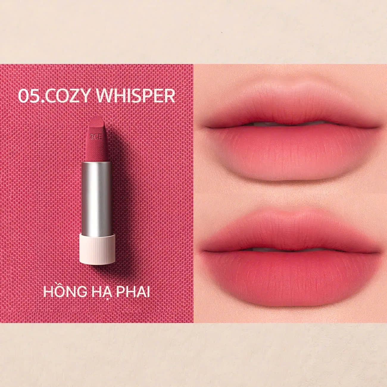 Son Thỏi Mềm Môi 3Ce Cashmere Hug Lipstick #05 Cozy Whisper