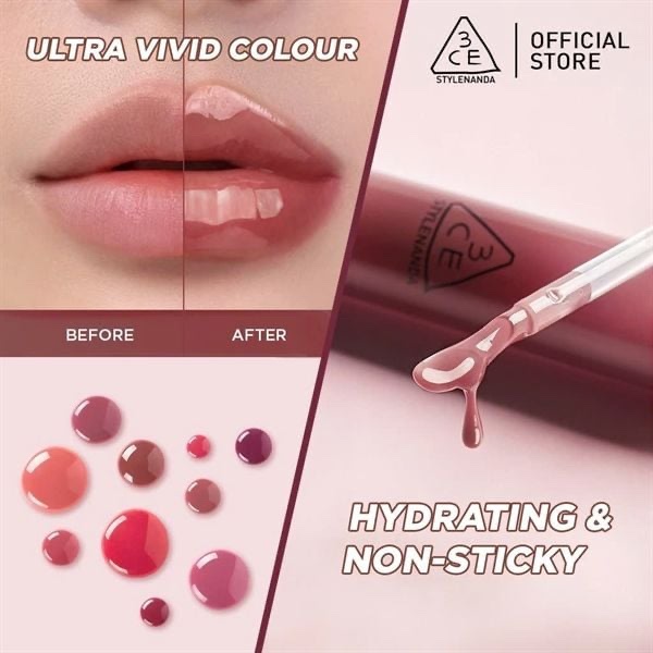 Son Bóng Dạng Gel 3Ce Drop Glow Gel #Essential