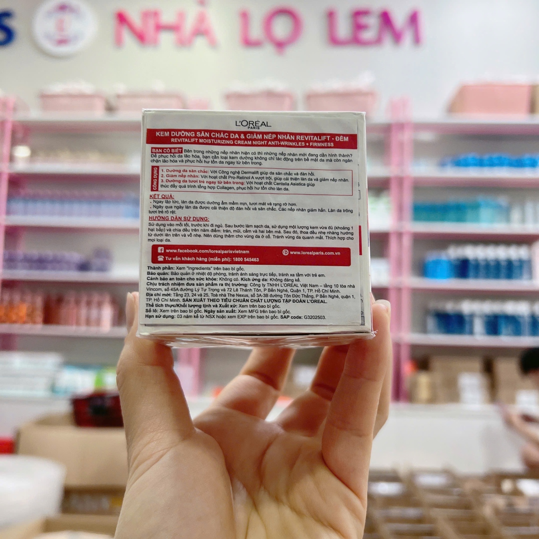 Kem Dưỡng Loreal Revitalift Moisturizing Cream Night 50ml