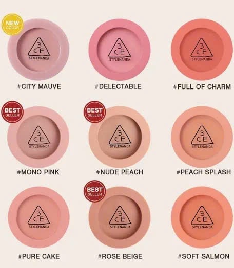 Phấn Má Hồng 3Ce Mood Recipe Face Blush #City Mauve