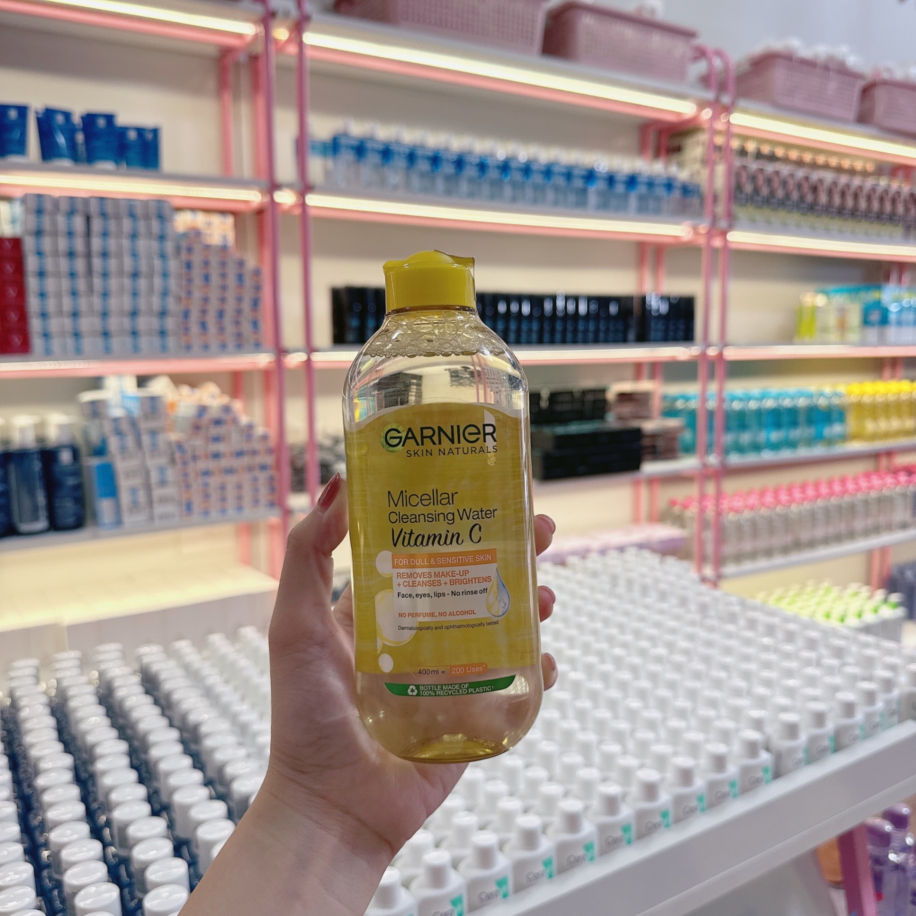 Tẩy Trang Garnier Pháp 400Ml - Vàng Vitamin C ( Hàng Công Ty  )