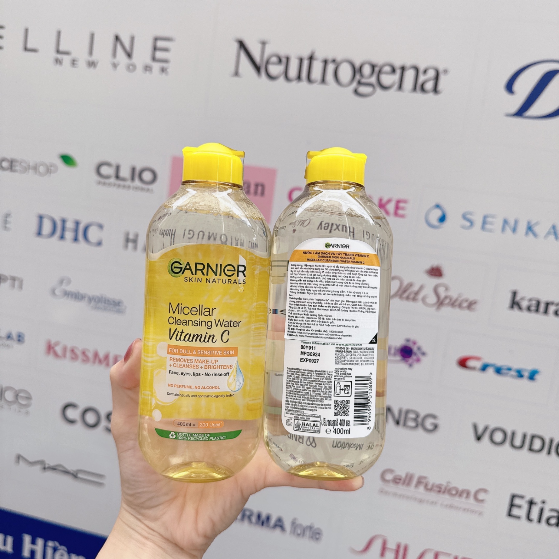 Tẩy Trang Garnier Pháp 400Ml - Vàng Vitamin C ( Hàng Công Ty  )