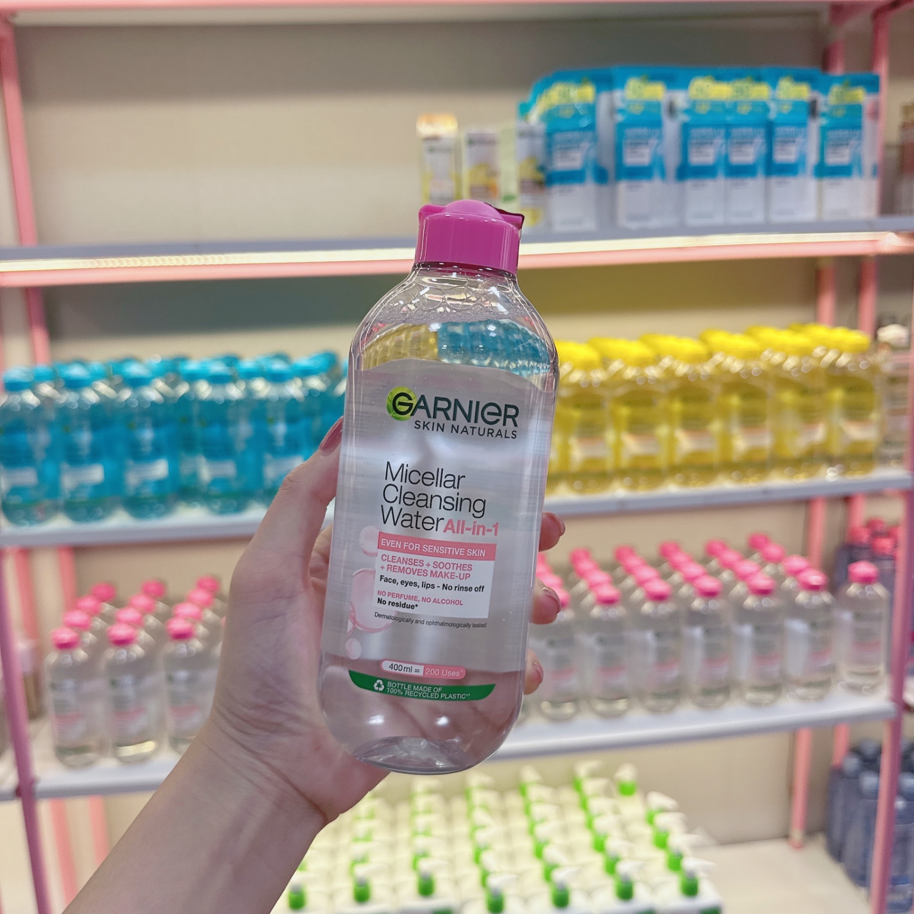 Tẩy Trang Garnier Pháp 400Ml  -  Hồng Nhạt ( Hàng Công Ty )