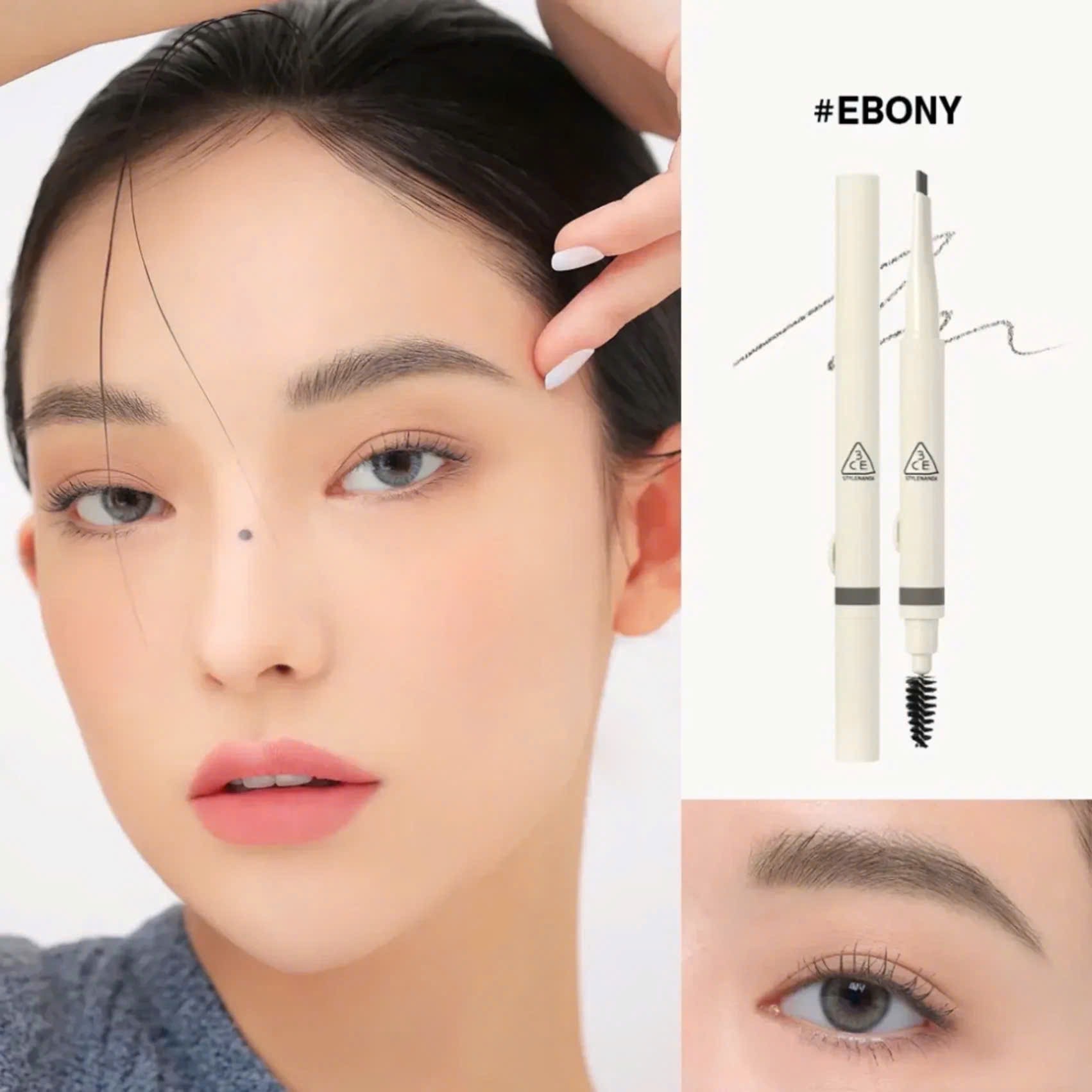 Bút Chì Kẻ Mày 3Ce Easy Brow Designing Pencil #Deep Brown