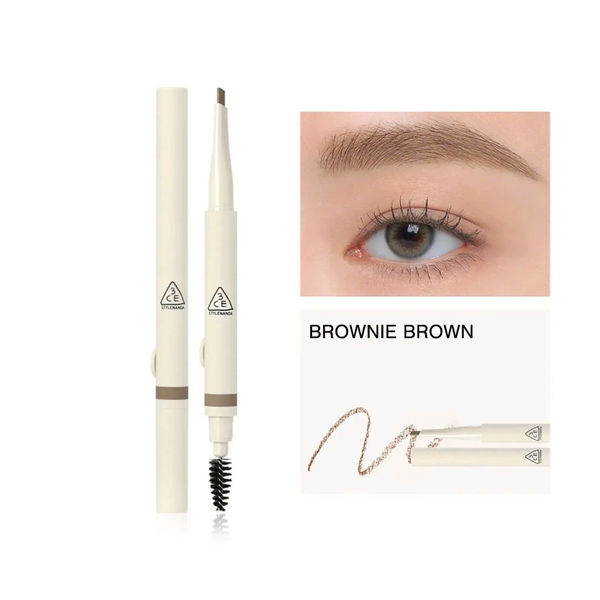 Bút Chì Kẻ Mày 3Ce Easy Brow Designing Pencil #Deep Brown