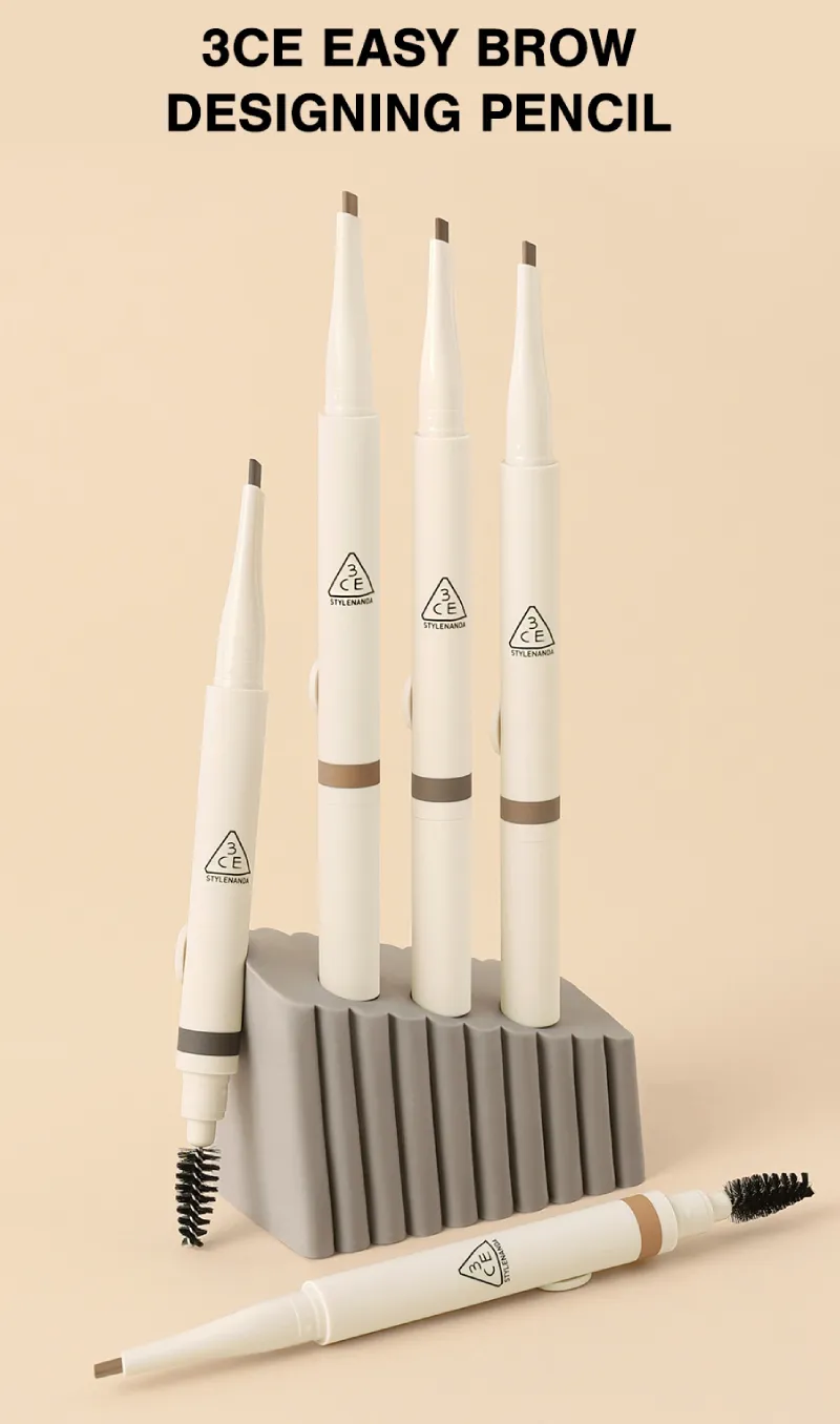 Bút Chì Kẻ Mày 3Ce Easy Brow Designing Pencil #Deep Brown
