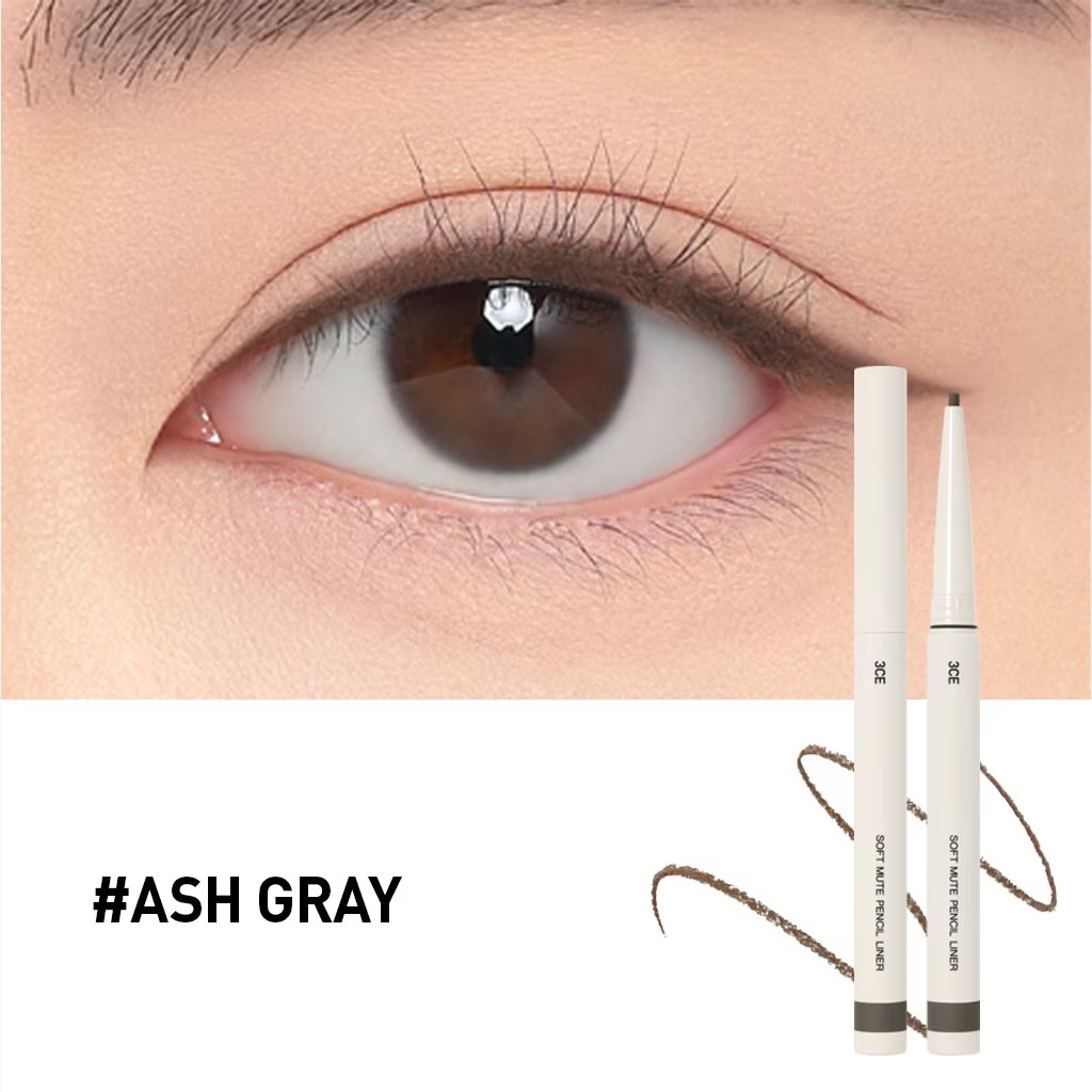 Bút Chì Kẻ Mắt Mềm Mại 3Ce Soft Mute Pencil Liner #Ash Gray