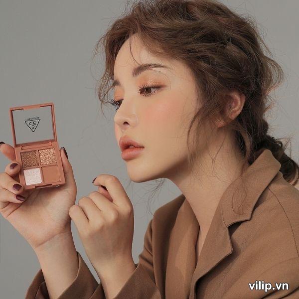 Bảng Phấn Mắt 3Ce 4 ô Mini Multi Eye Color Palette #Casual Talk