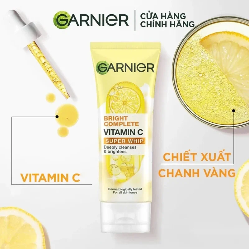 Sữa Rửa Mặt Garnier Vitamin C (Vỏ Vàng)