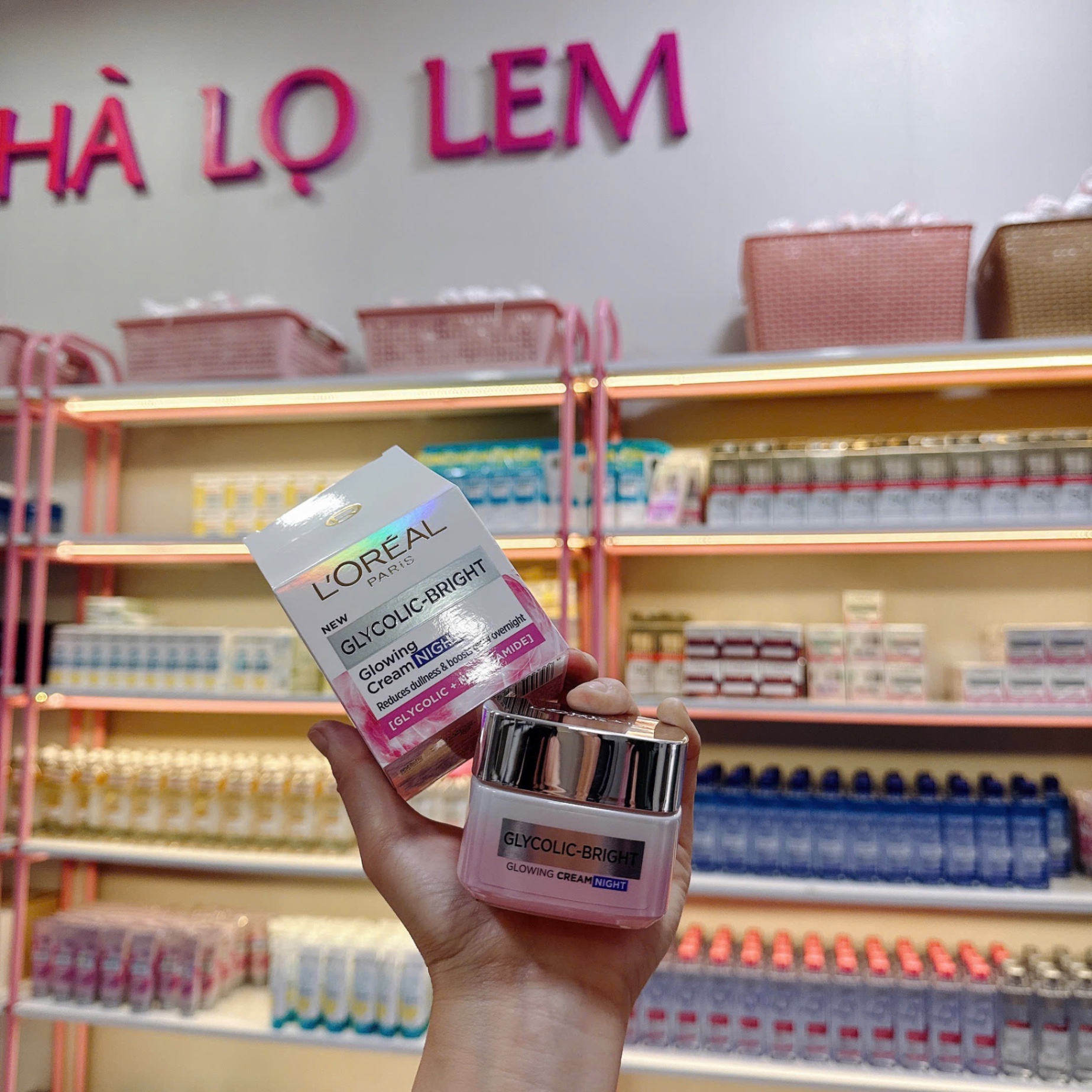 Kem Dưỡng Loreal Glycolic trắng da Ban Đêm