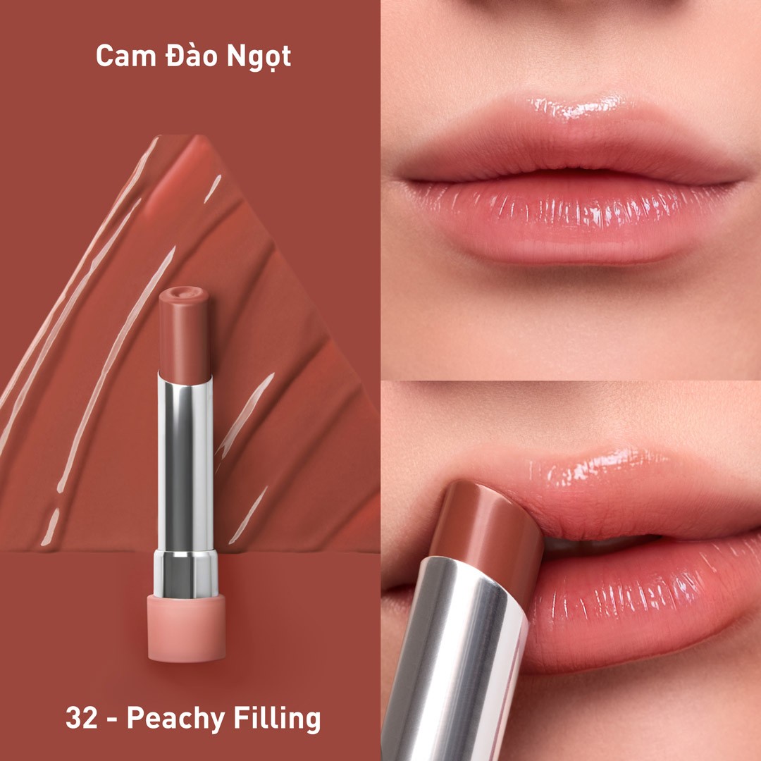 Son Dưỡng 3CE Glazy Lip Glow -32 Peachy Filling