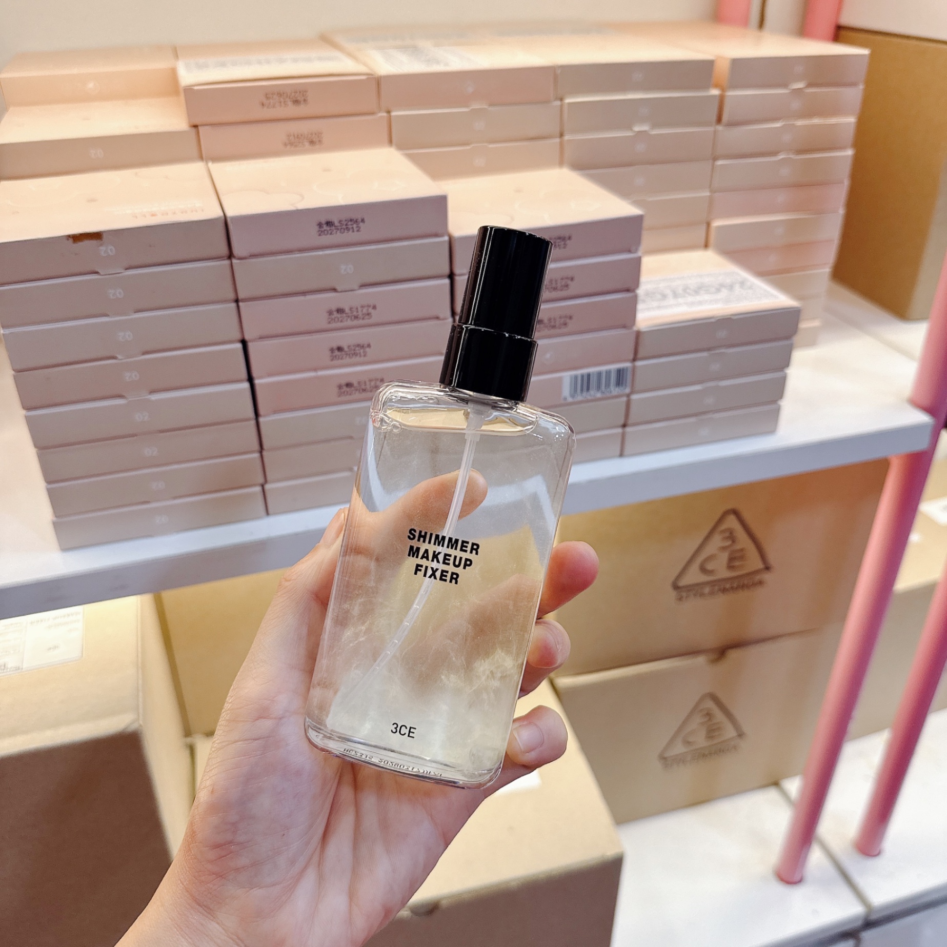 Xịt Khoá Nền 3CE Shimmer Makeup Fixer 95ml