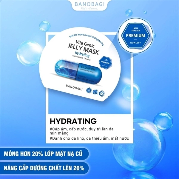 Mặt nạ Banobagi Vita Genic Jelly Mask Hydrating (Xanh dương)