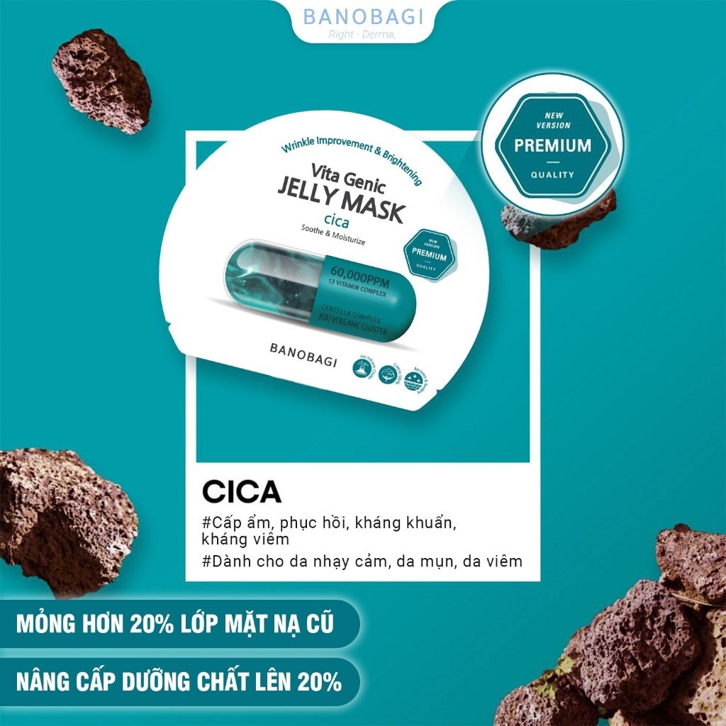 Mặt nạ Banobagi Vita Genic Jelly Mask Cica (Xanh ngọc lam)