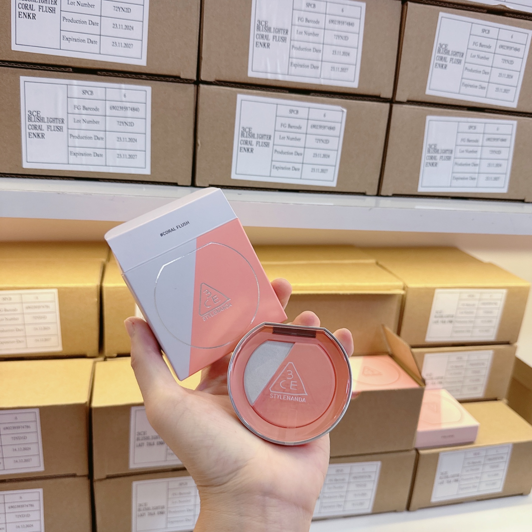 Phấn Má Hồng 3CE Blushlighter - Coral Flush