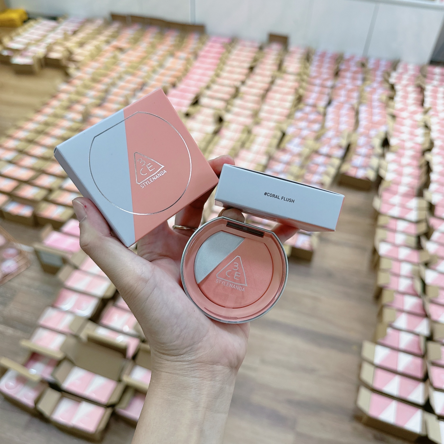 Phấn Má Hồng 3CE Blushlighter - Coral Flush