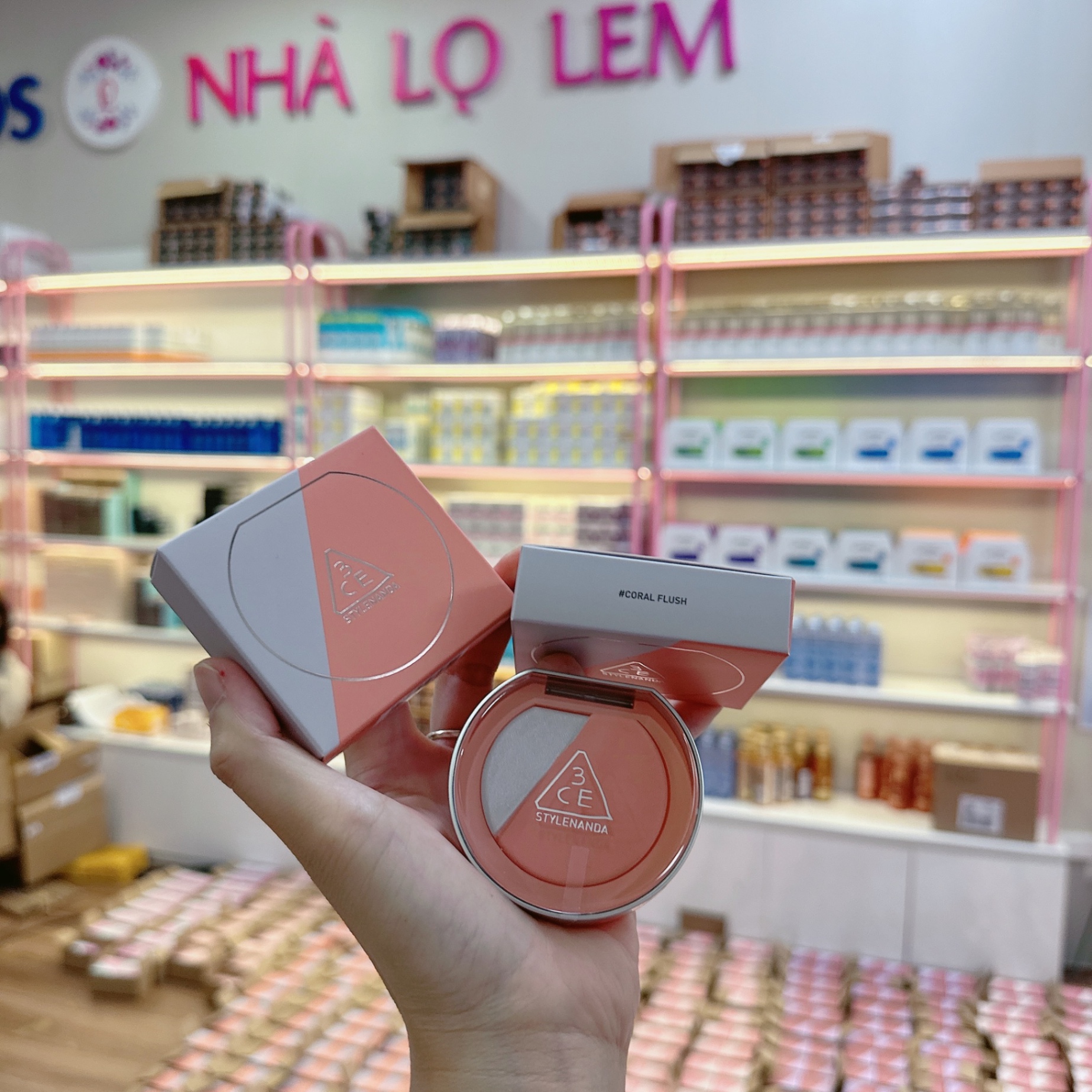 Phấn Má Hồng 3CE Blushlighter - Coral Flush