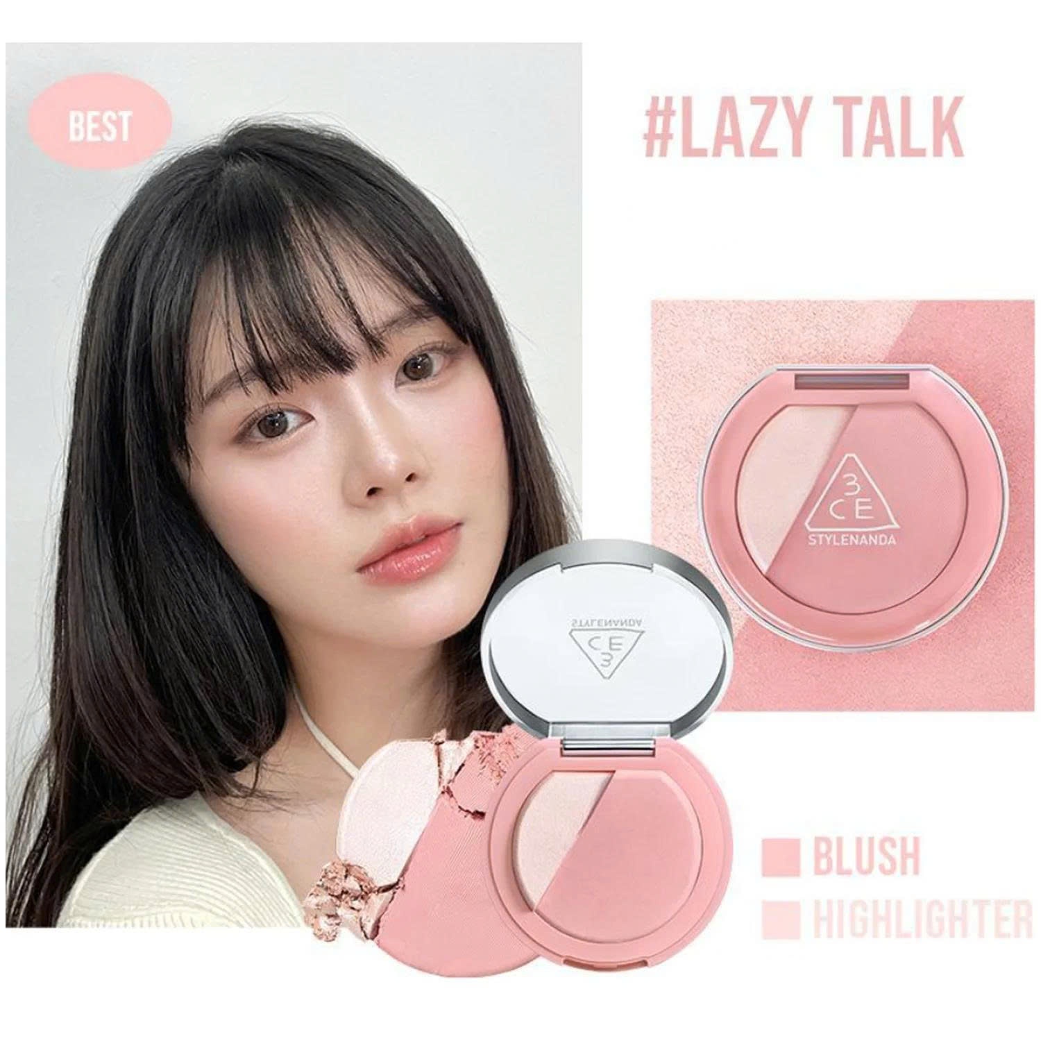 Phấn Má Hồng 3CE Blushlighter - Lazy Talk