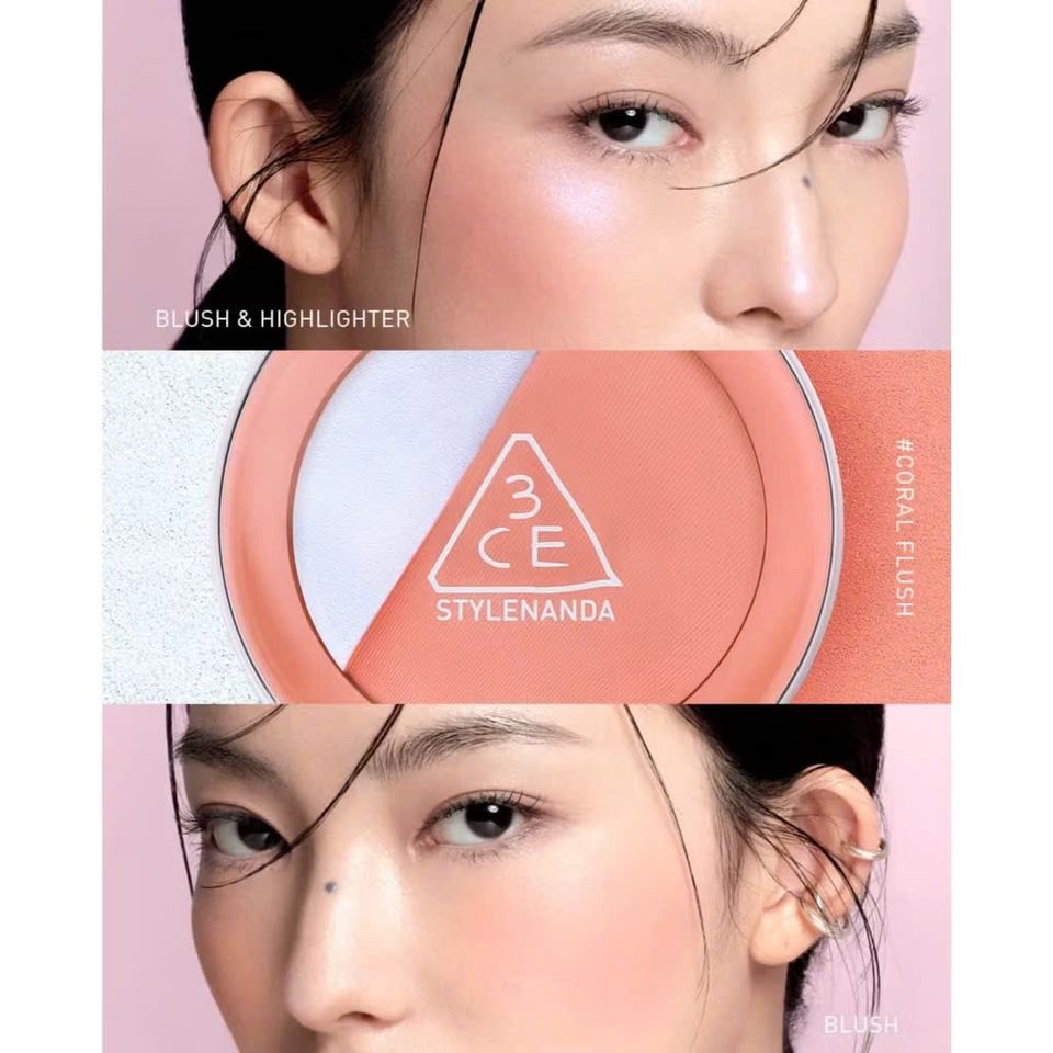Phấn Má Hồng 3CE Blushlighter - Coral Flush