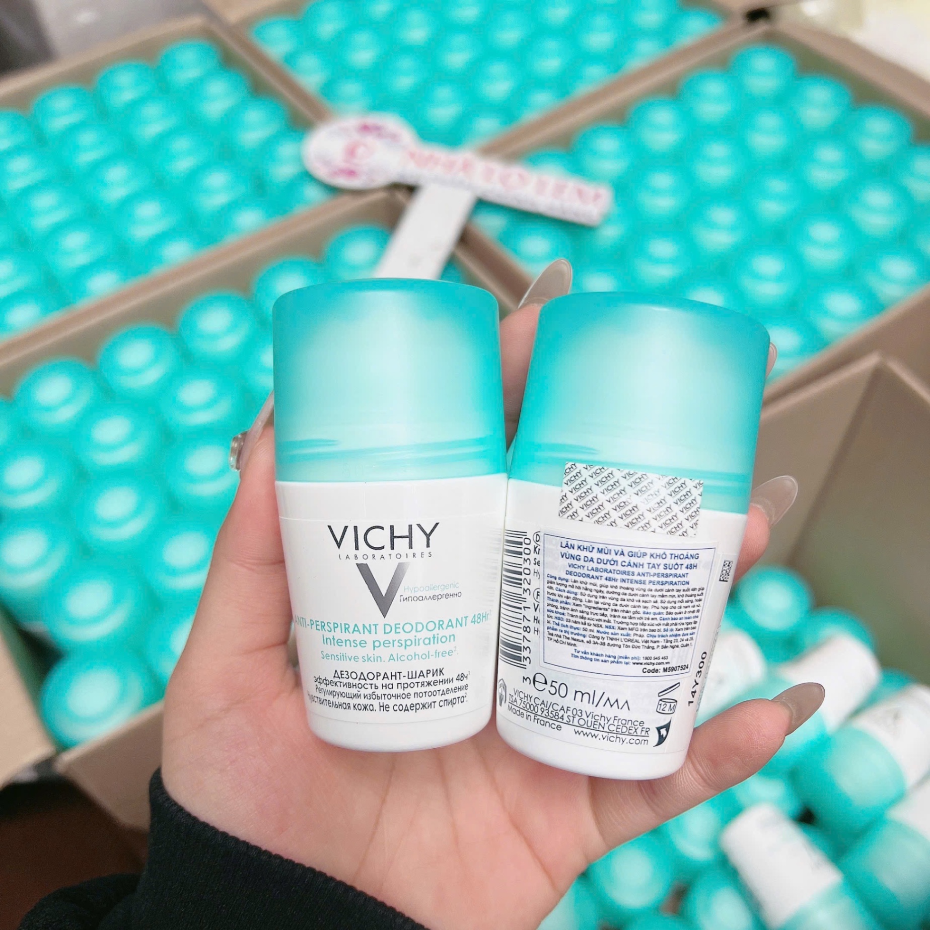 (Hàng Công Ty)Lăn Nách Vichy Pháp 50Ml - Xanh