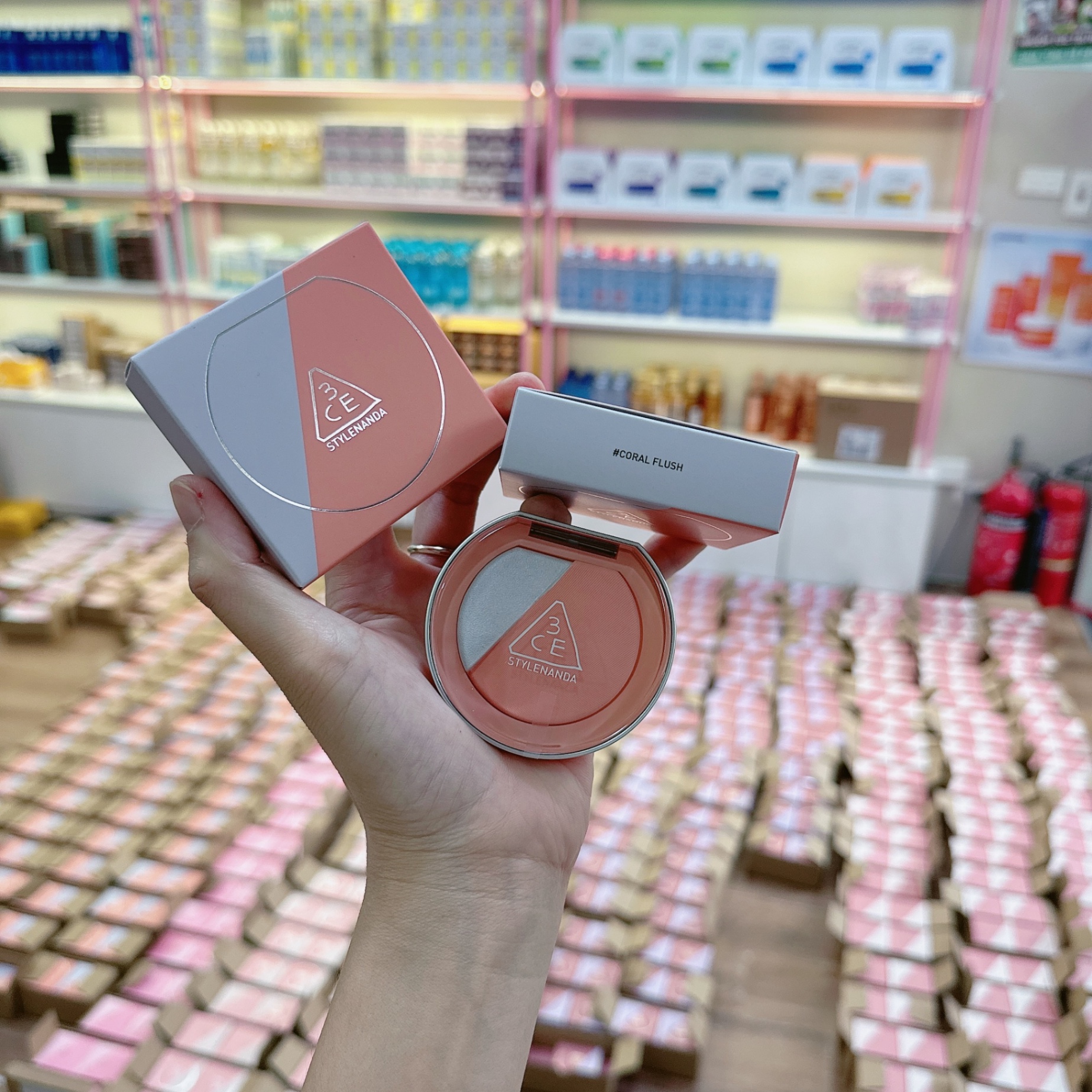 Phấn Má Hồng 3CE Blushlighter - Coral Flush