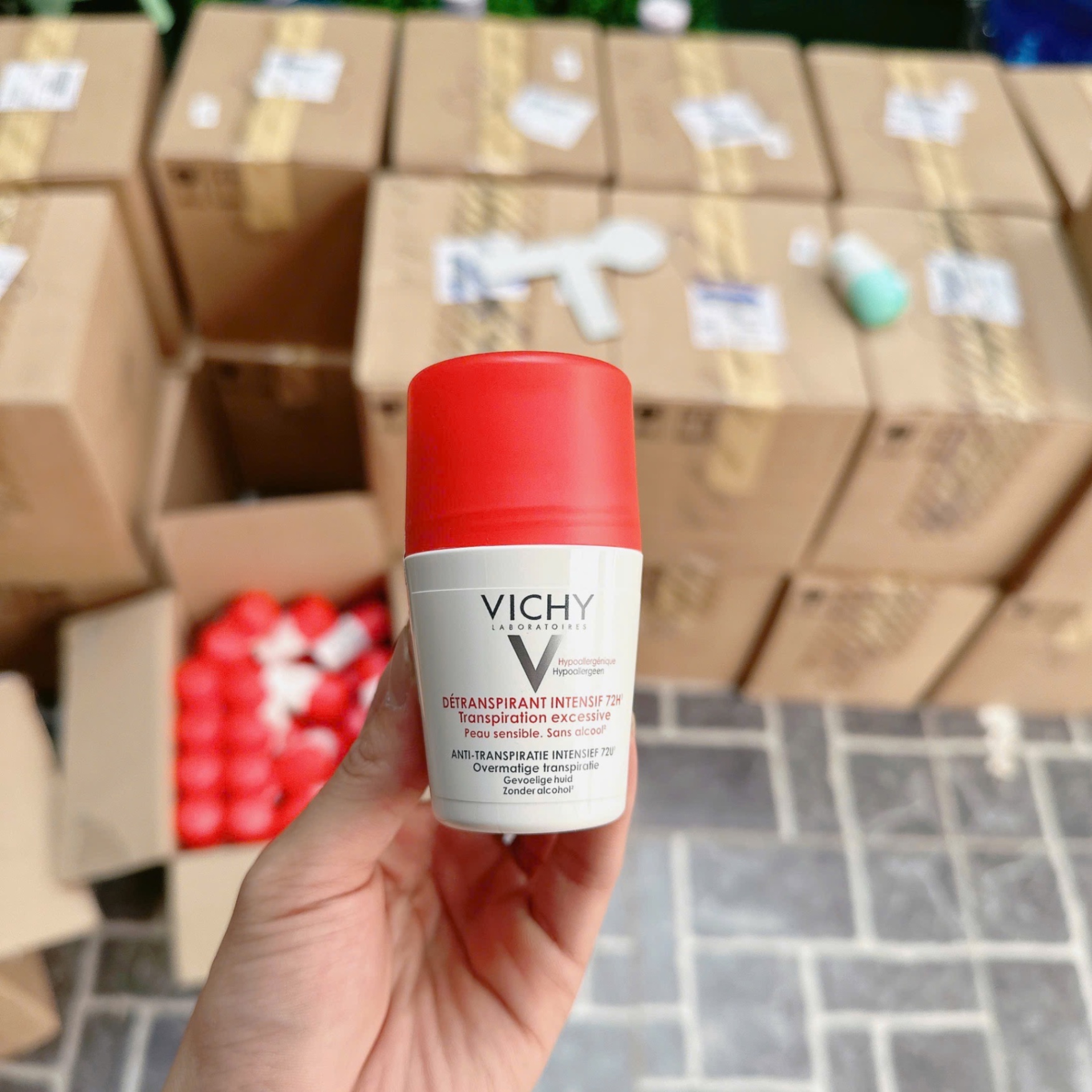 (Hàng Công Ty)Lăn Nách Vichy Pháp 50Ml - Xanh