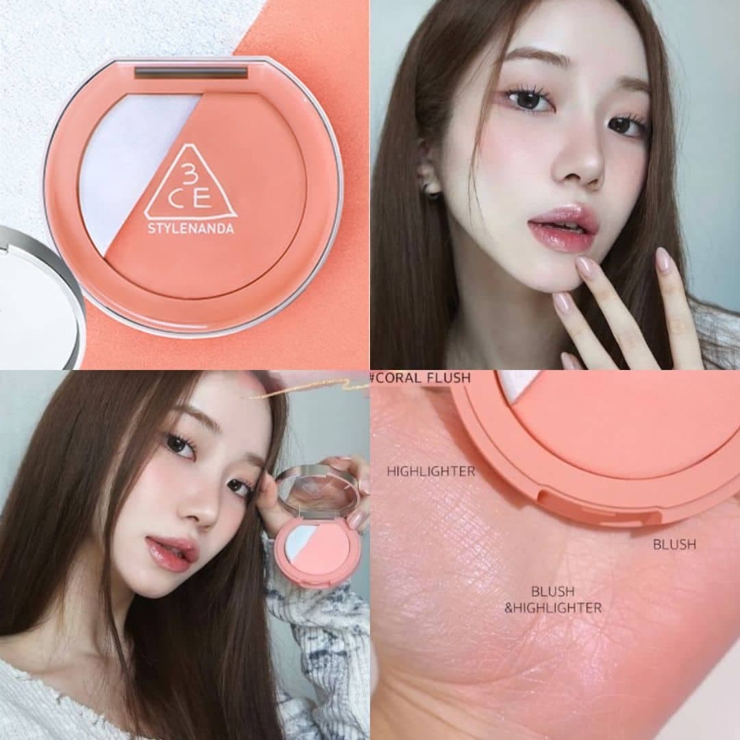Phấn Má Hồng 3CE Blushlighter - Coral Flush