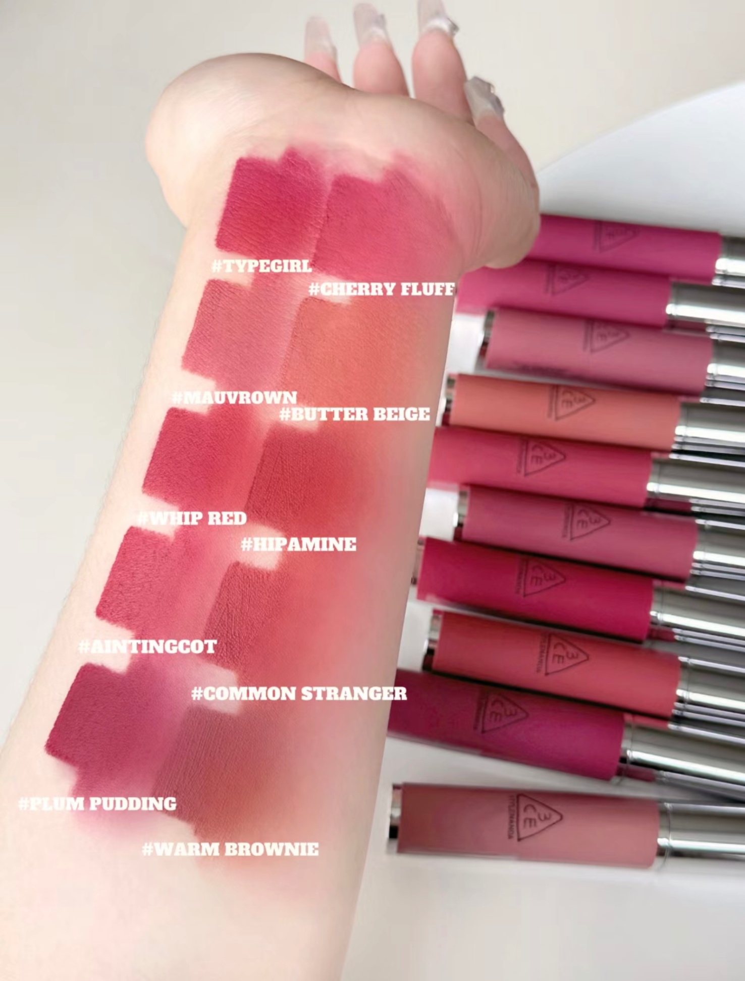 Son Kem Bùn 3CE Hazy Lip Clay 4G #Paintingcot