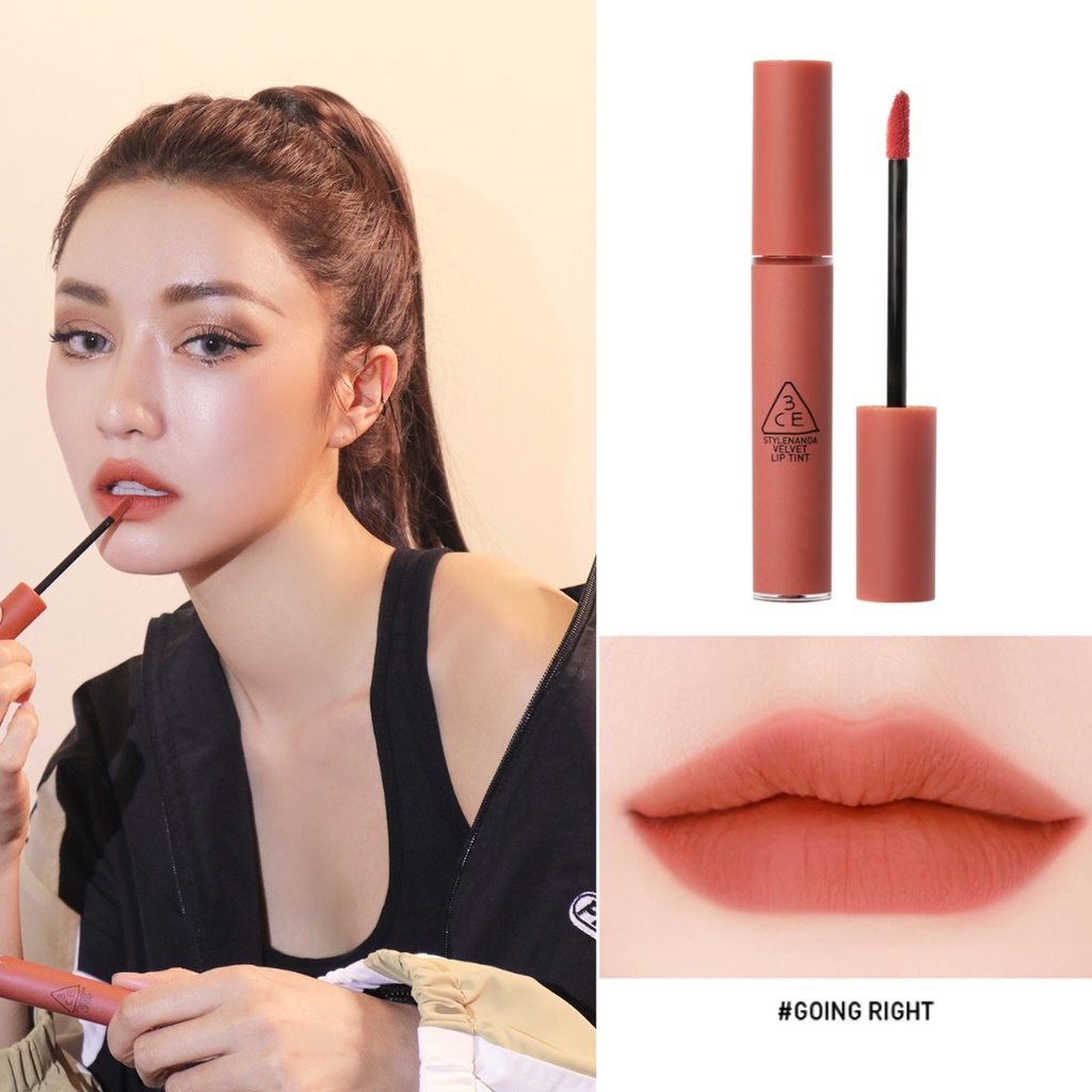 Son Kem Lì 3Ce Velvet Lip Tint #Going Right Hồng Đất 4G ( Hồng Cam cá hồi)