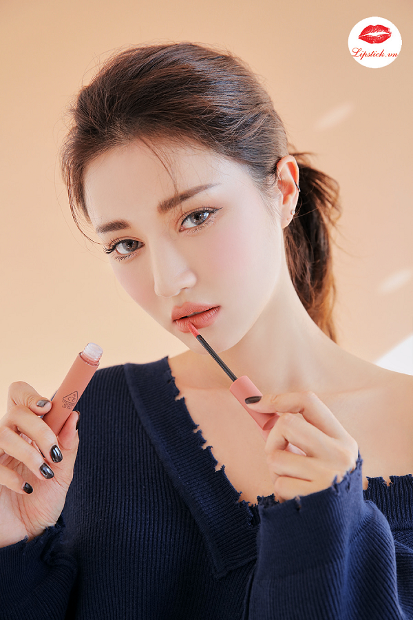 Son Kem Lì 3CE Mịn Như Nhung New Nude - Cam Da 4g