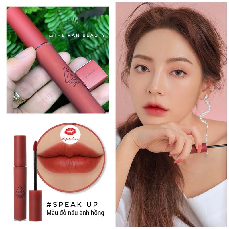 Son Kem Lì 3CE Velvet Lip Tint #Speak Up - Lê Đỏ Ngâm 4G