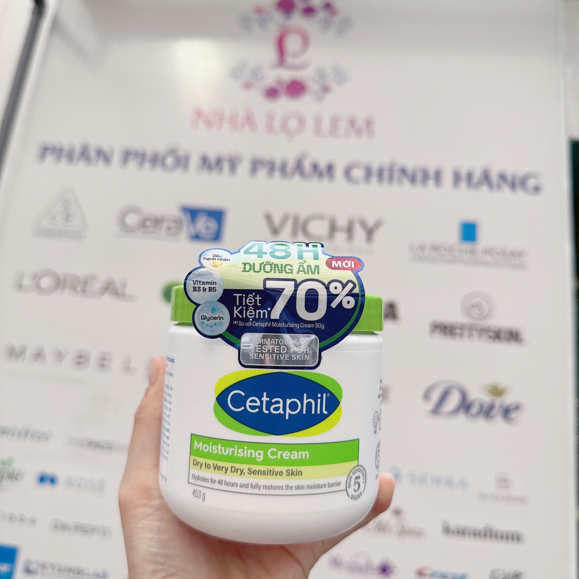 Kem dưỡng ẩm CETAPHIL Moisturising Cream Dry To Very Dry, Sensitive Skin cho da khô đến rất khô, nhạy cảm 453g