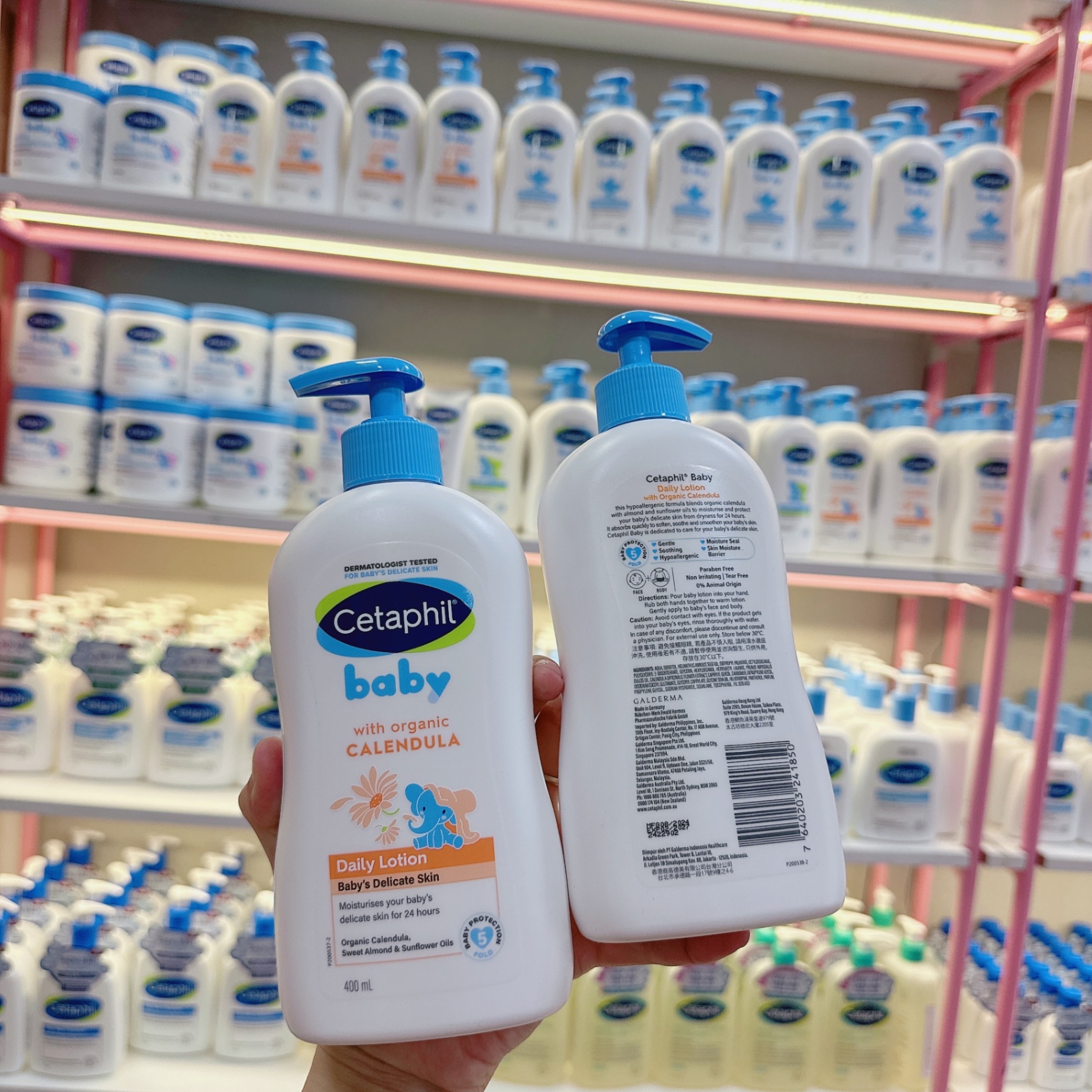 Sữa dưỡng ẩm dịu lành cho da em bé với hoa cúc Calendula hữu cơ CETAPHIL BABY DAILY LOTION WITH ORGANIC CALENDULA 400ml