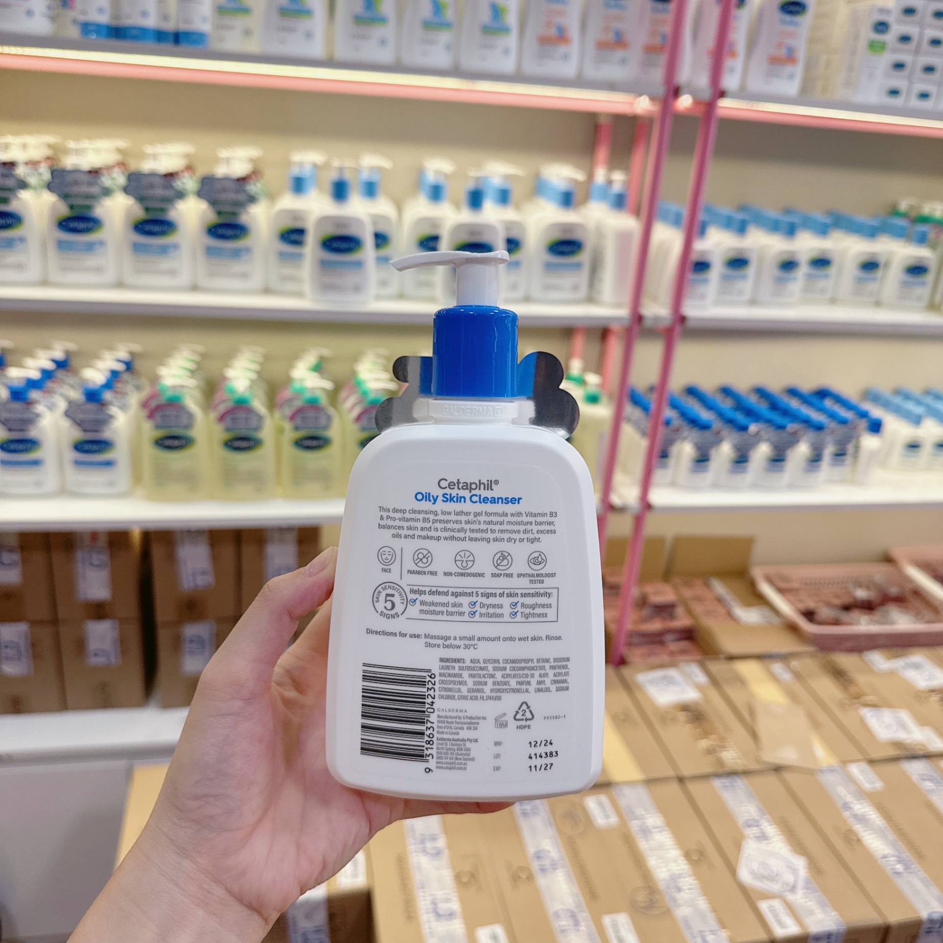 Sữa rửa mặt CETAPHIL OILY SKIN CLEANSER combination to Oily, Sensitive skin cho da dầu nhạy cảm 500ml
