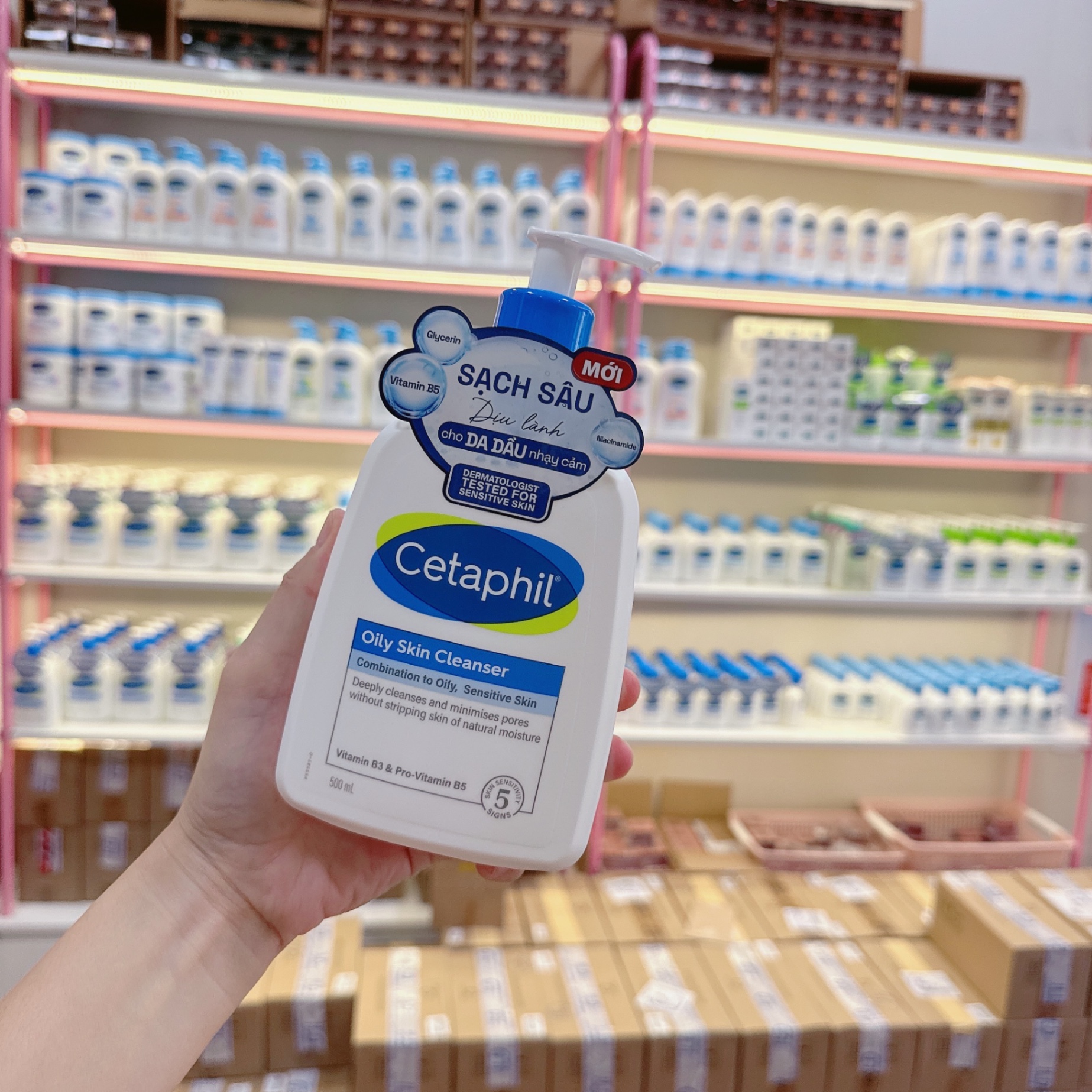 Sữa rửa mặt CETAPHIL OILY SKIN CLEANSER combination to Oily, Sensitive skin cho da dầu nhạy cảm 500ml