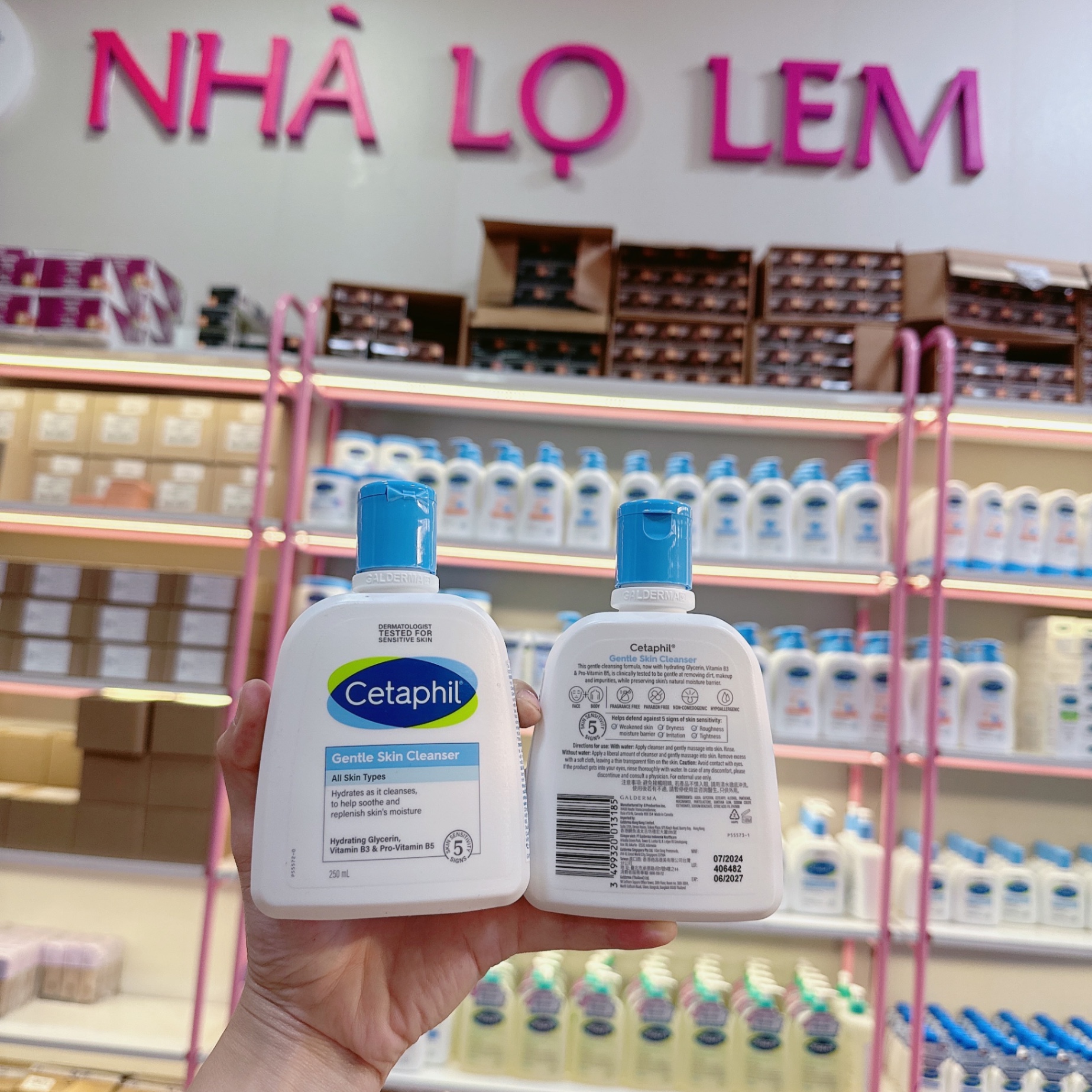 Sữa rửa mặt dịu lành CETAPHIL GENTLE SKIN CLEANSER all skin types cho mọi loại da nhạy cảm 250ml