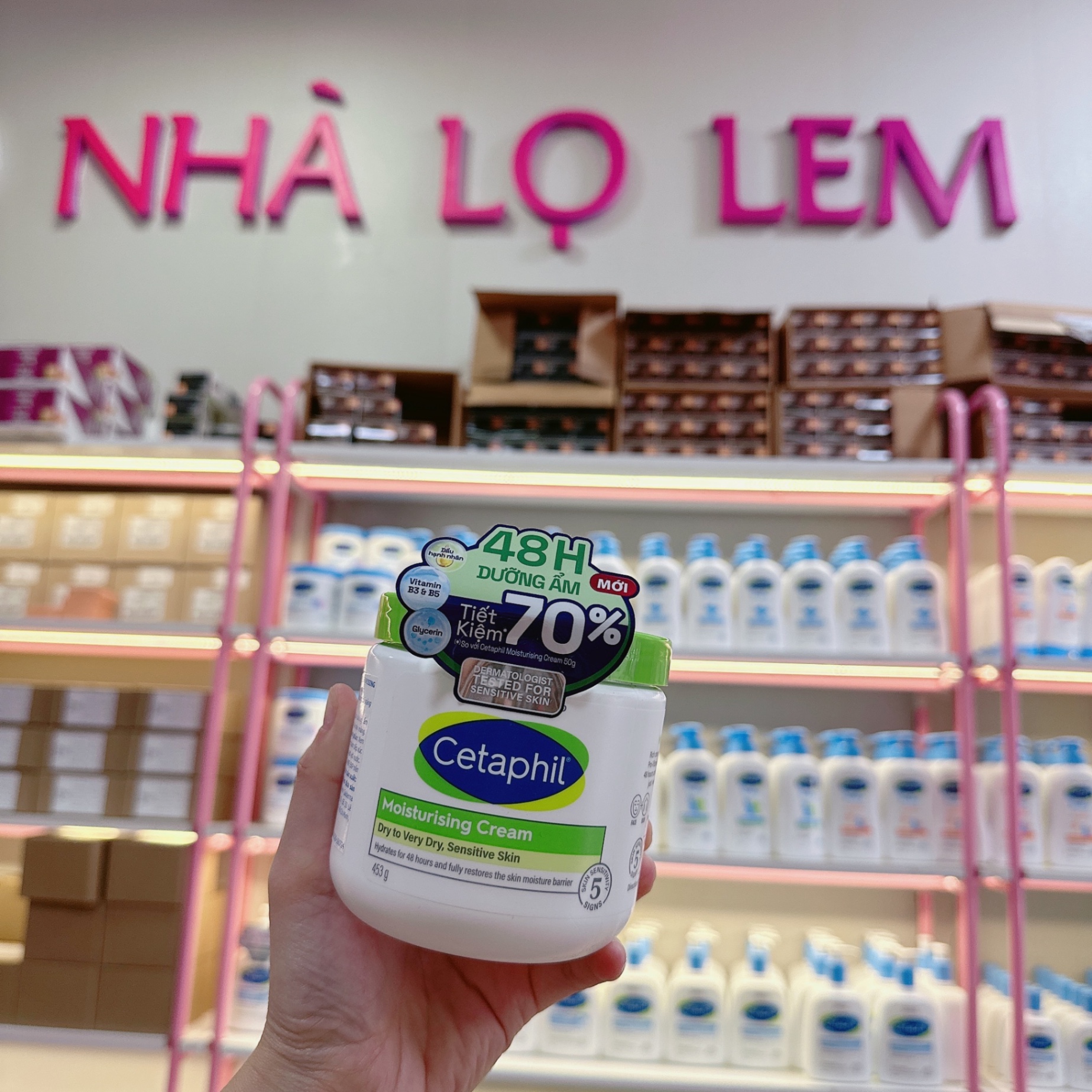 Kem dưỡng ẩm CETAPHIL Moisturising Cream Dry To Very Dry, Sensitive Skin cho da khô đến rất khô, nhạy cảm 453g
