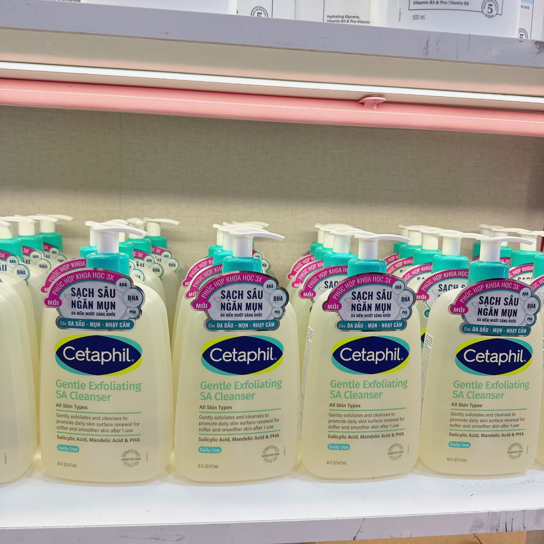 Gel rửa mặt CETAPHIL Gentle Exfoliating SA Cleanser All Skin Types cho da thiên dầu, dễ mụn, nhạy cảm 473ml