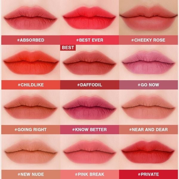 Son Kem Lì 3CE Velvet Lip Tint 4g #Pink Break